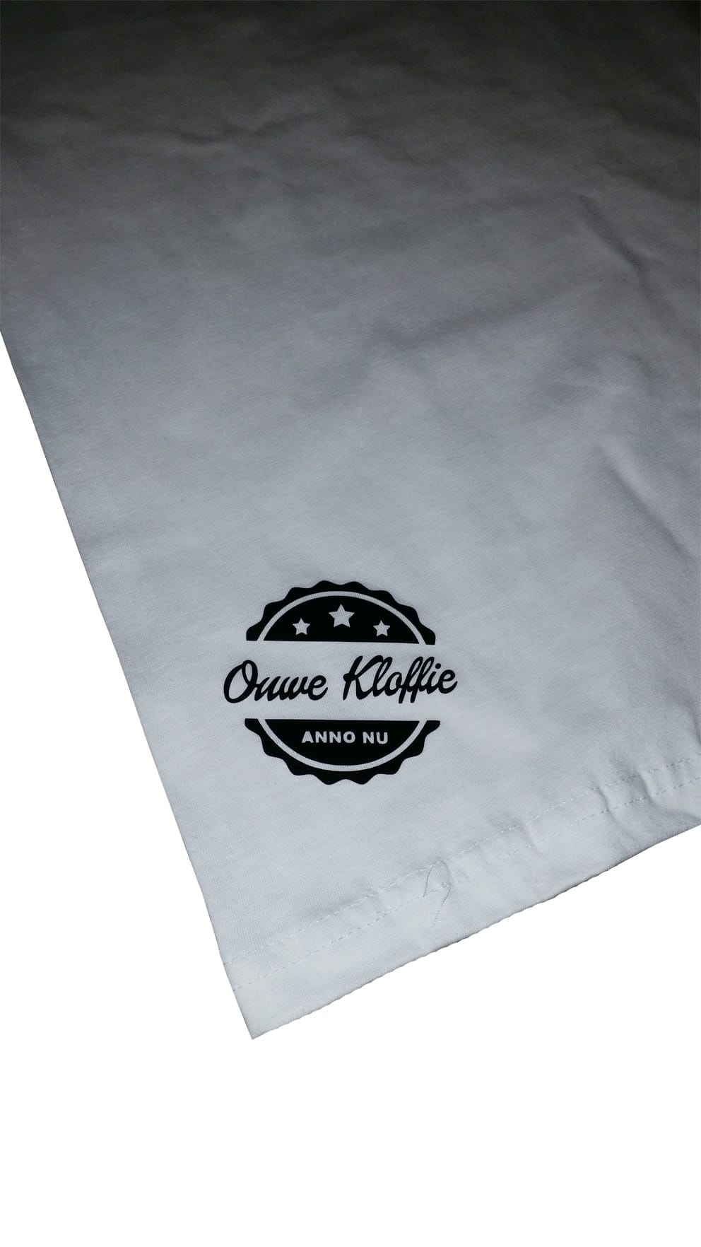 Ouwe Kloffie achterkant t-shirt - logo