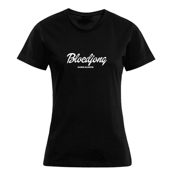 T-shirt Dames - Zwart - Bloedjong