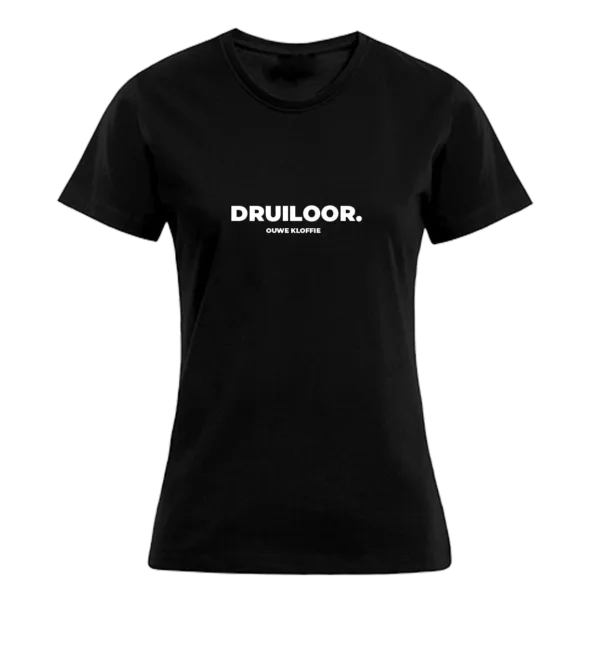 T-shirt Dames - Zwart - Druiloor