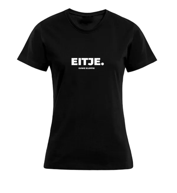 T-shirt Dames - Zwart - Eitje