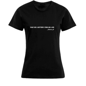T-shirt Dames - Zwart - Muhammad Ali - Quote