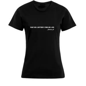 T-shirt Dames - Zwart - Muhammad Ali - Quote