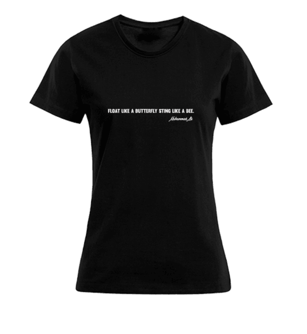 T-shirt Dames - Zwart - Muhammad Ali - Quote