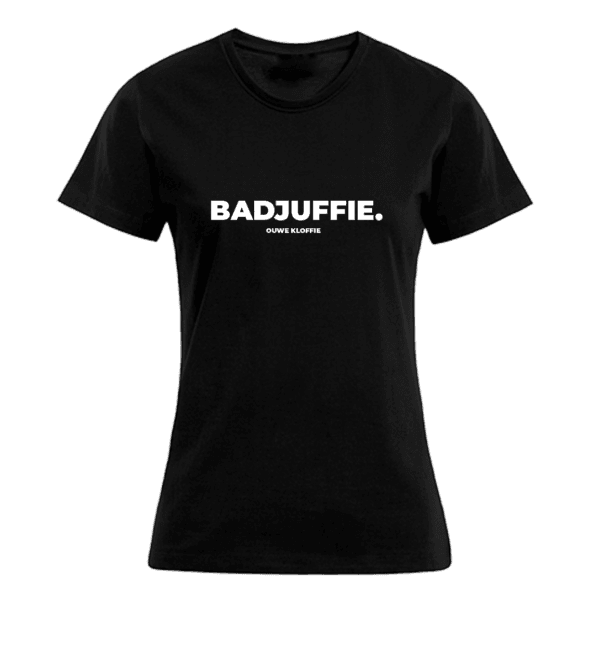 T-shirt Dames - Zwart - Badjuffie