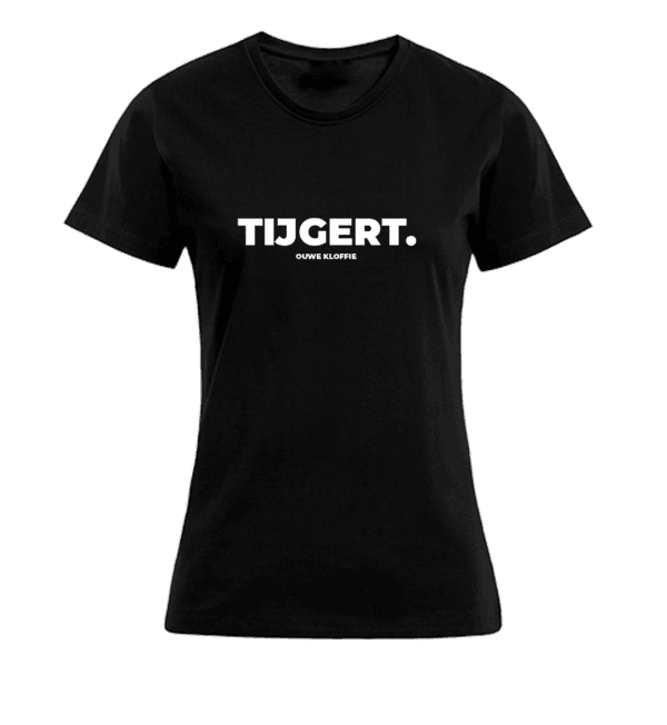 T-shirt Dames - Zwart - Tijgert