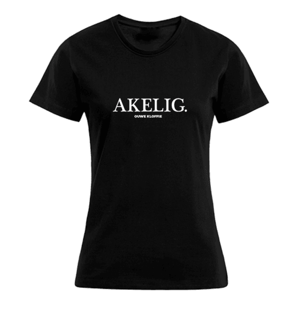 T-shirt Dames - Zwart - Akelig