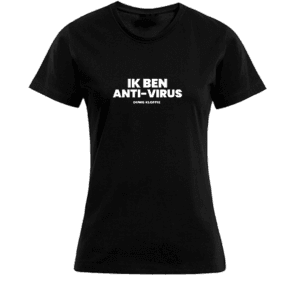 T-shirt Dames - Zwart - Anti-Virus