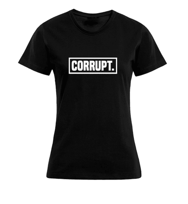 T-shirt Dames - Zwart - Corrupt