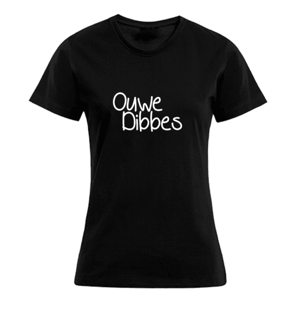 T-shirt Dames - Zwart - Ouwe Dibbes