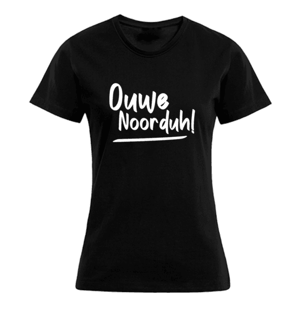 T-shirt Dames - Zwart - Ouwe Noorduh