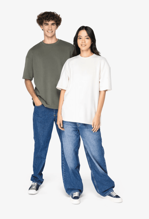T-shirt - Ivory (off-white) - oversized - Bankroet - Afbeelding 2