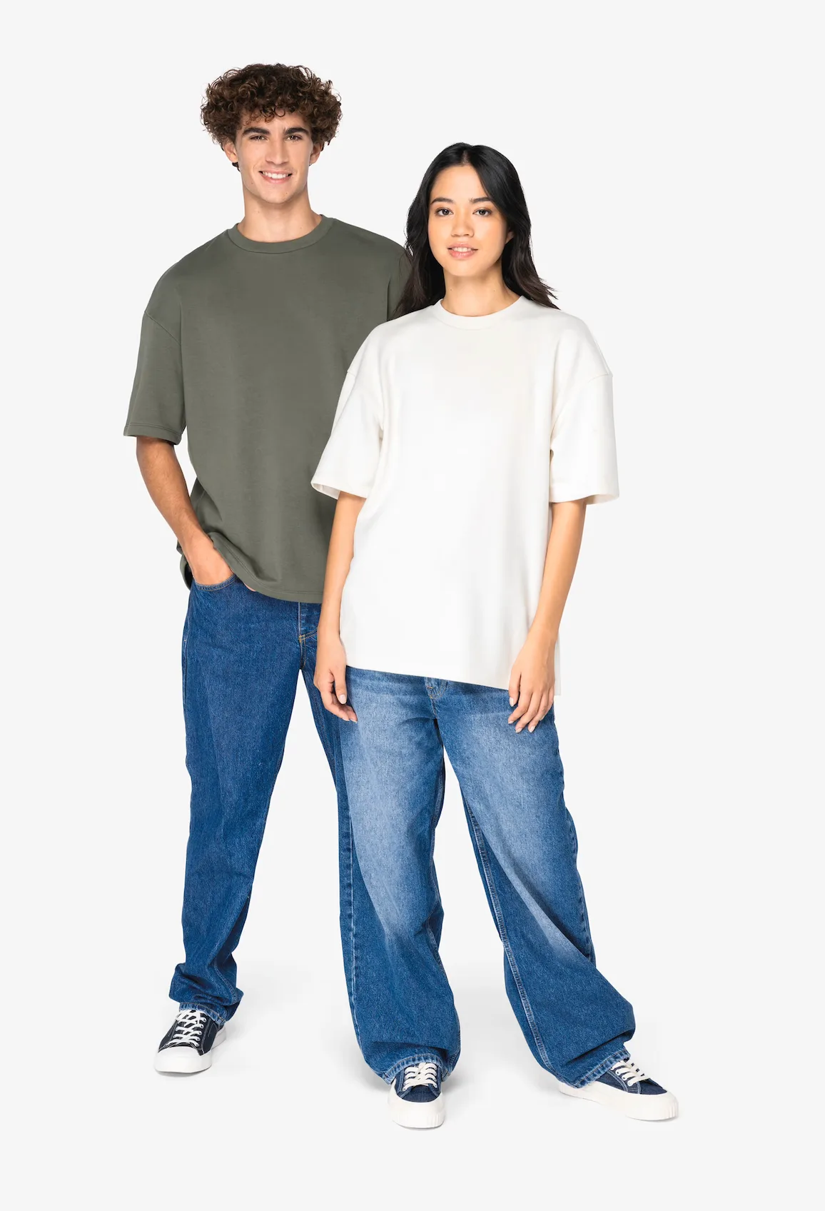 T-shirt - Ivory (off-white) - oversized - Bankroet - Afbeelding 2