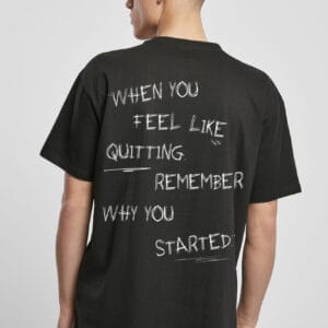 T-shirt - Heavy oversized - when you feel like quitting - zwart