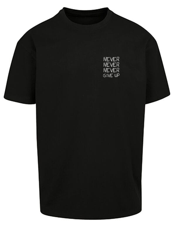 T-shirt - Heavy oversized - fall seven times - never give up - Afbeelding 2