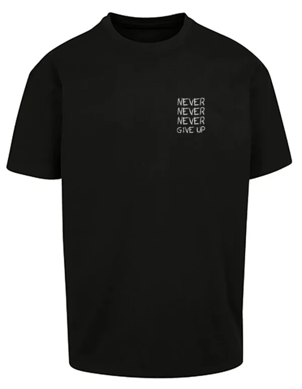 T-shirt - Heavy oversized - fall seven times - never give up - Afbeelding 2